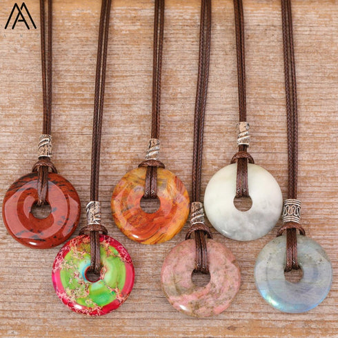 Natural Amethyst Lapis Tiger Eye Stone Pendant